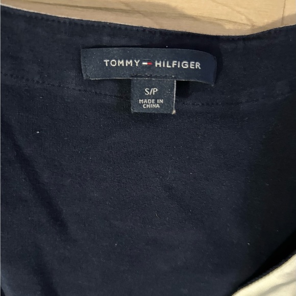Tommy Hilfiger Navy Stretch Top Sailor Like Style Size Small - Picture 6 of 8
